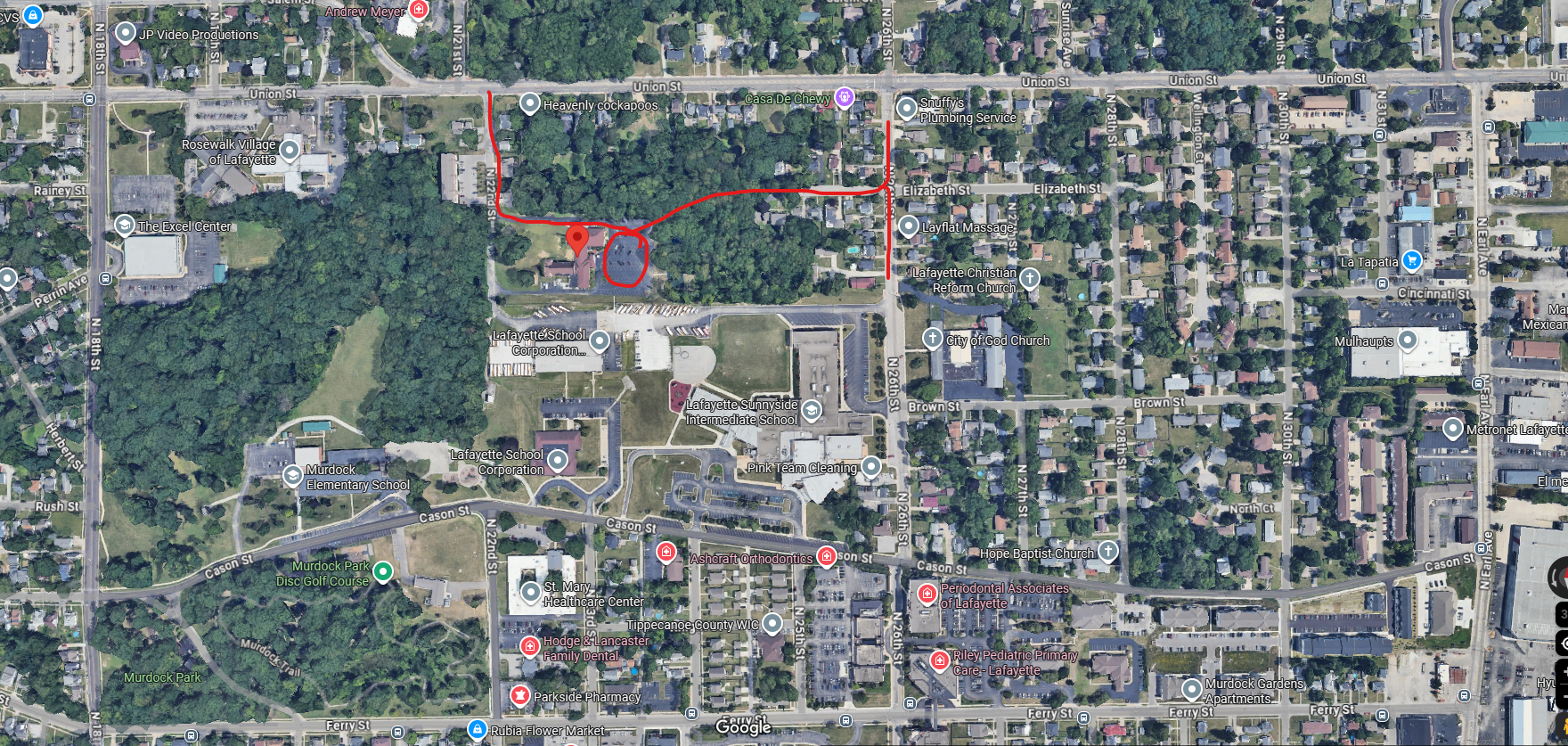 Satellite view of Grace UMC