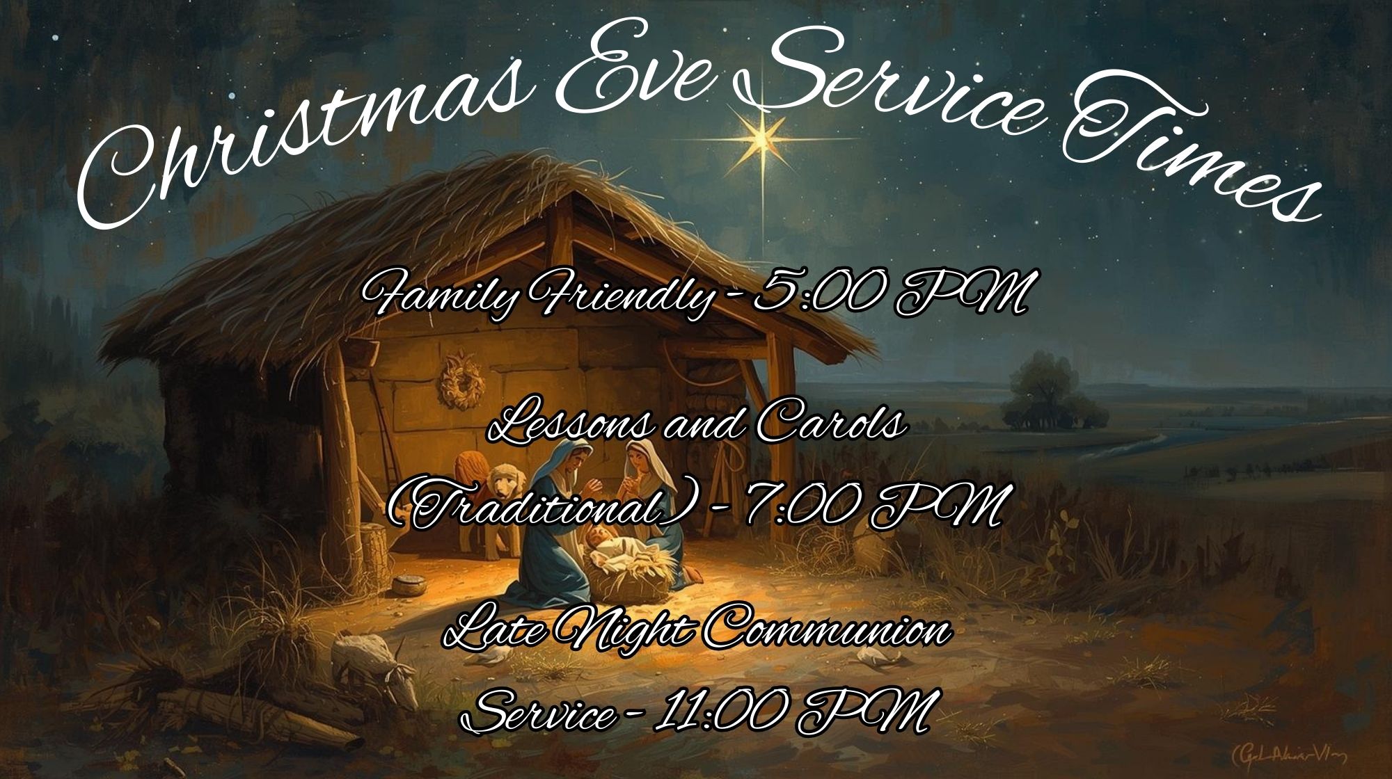 Christmas Eve Service Times